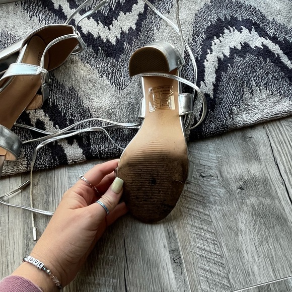 Silver Wrap Heels - Picture 6 of 7